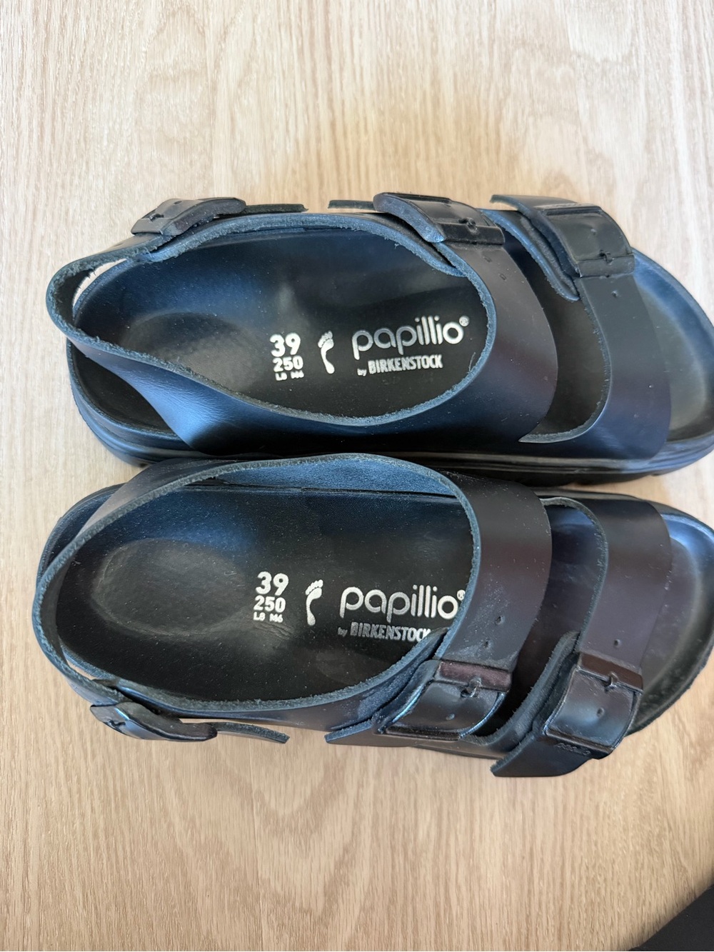 Birkenstock Black Double Buckle Sandals - Picture 3 of 6